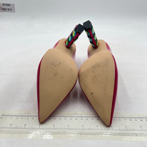 FSJ Pink Heels with Multicolor Gem Heel - Picture 7 of 8